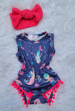 Load image into Gallery viewer, Mermaid Pom Pom Romper