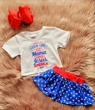 Load image into Gallery viewer, American Girl Skirted Shorts Set