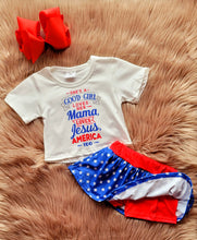 Load image into Gallery viewer, American Girl Skirted Shorts Set