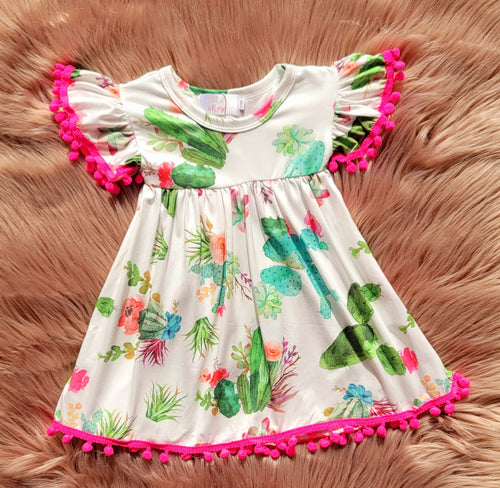 Cactus Pom Pom Dress