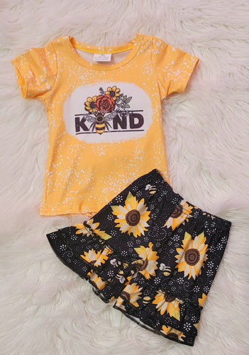 Bee Kind Shorts Set