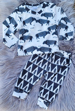 Load image into Gallery viewer, Black Buffalo Pants Set