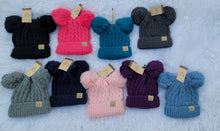 Load image into Gallery viewer, KIDS Solid Double Pom Beanie