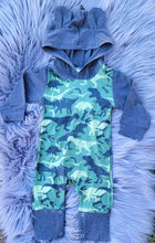 Load image into Gallery viewer, Dinosaur Hooded Romper