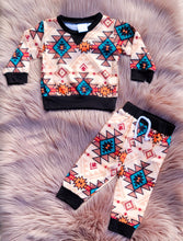 Load image into Gallery viewer, Black Aztec Jogger Set
