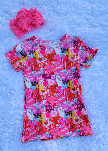 Love Day Collage Tshirt Dress