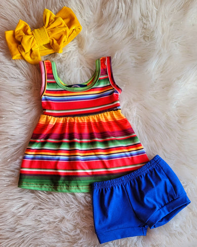 Serape Tank Shorties Set