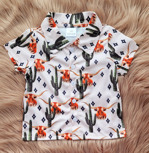 Longhorn & Cactus Shirt