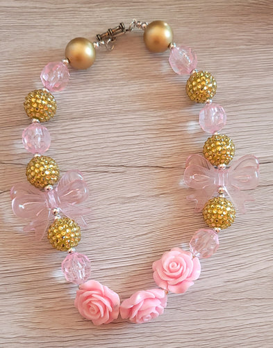 Pink Rose Necklace