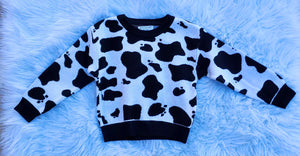 Cow Print Sweater