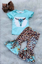 Load image into Gallery viewer, Turquoise Skull Leopard Bell Set