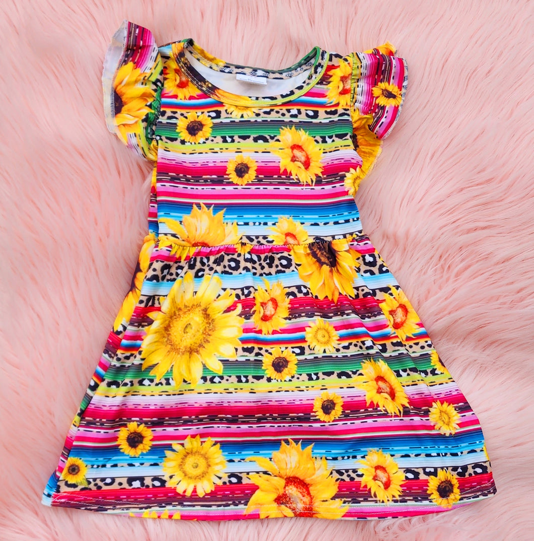 Sunflower & Serape Dress