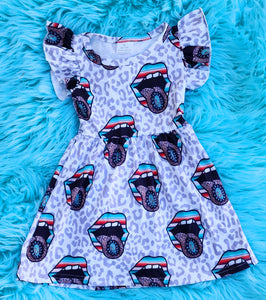 Turquoise Tounge Dress