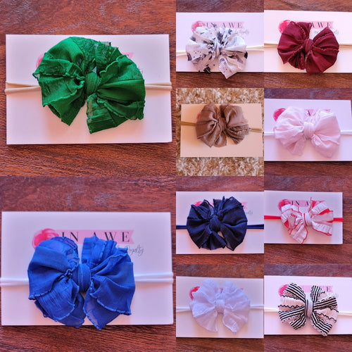 In Awe Ruffle Nylon Bow