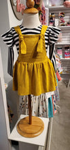 Load image into Gallery viewer, Mustard Pinafore Suede Dress