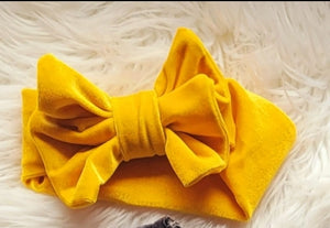 Yellow Velvet Headwrap