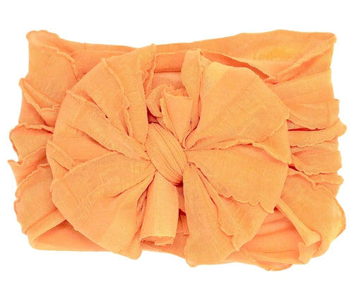 In Awe Ruffle Headwrap Bow: Dreamsicle