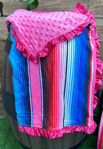 Pink Serape Minky Blanket